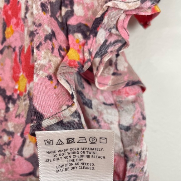 Maeve Abstract Floral Blouse in Pink and Black - Picture 7 of 10